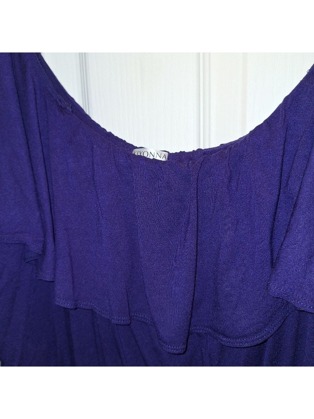 Kiyonna Blue Plus Size Flowy Top Women's - Picture 7 of 7